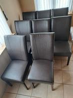 8 bruine stoelen, Ophalen, Zo goed als nieuw