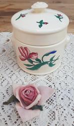 Franse Foie Gras pot, mannenhoofdjes,  Sarreguemines, Antiek en Kunst, Ophalen of Verzenden