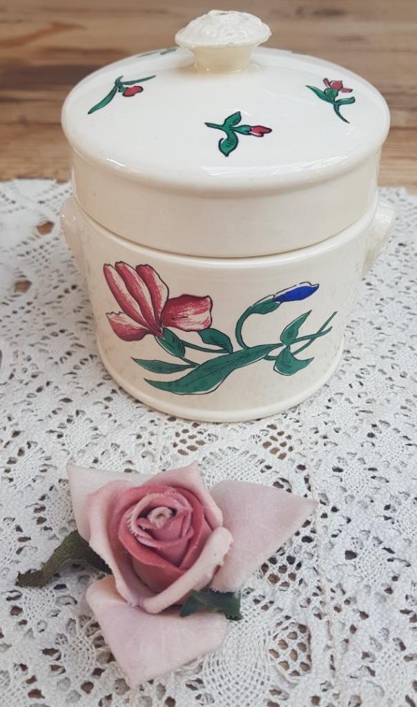 Franse Foie Gras pot, mannenhoofdjes,  Sarreguemines, Antiek en Kunst, Curiosa en Brocante, Ophalen of Verzenden