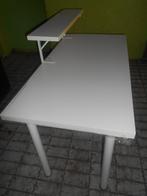 BUREAU IKEA BLANC + ETAGERE POUR ACCESSOIRES 120X60, Ophalen, Zo goed als nieuw, Bureau