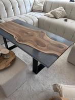 Boomstam epoxy salontafel 150 x 70 x 55 cm, Huis en Inrichting, Ophalen, Gebruikt, 100 tot 150 cm, 50 tot 75 cm