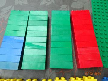 duplo, set van grote blokken van 2 op 4 in 3 kleuren 