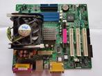 ASRock P4S61 Carte mère + processeur Pentium 4 ventilateur, Socket 478, DDR, Utilisé, Enlèvement ou Envoi