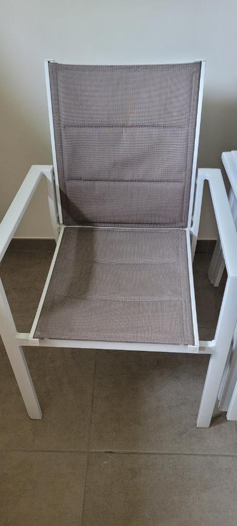 4x Tuinstoelen alu met armleuning -   te Sint Niklaas, Tuin en Terras, Tuinstoelen, Gebruikt, Aluminium, Ophalen