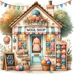Boutique en laine Diamond Painting 25x25cm (rond), Hobby & Loisirs créatifs, Enlèvement ou Envoi, Neuf, Bricolage