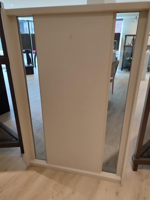 Houten scheidingswand met glas elementen, Huis en Inrichting, Woonaccessoires | Kamerschermen, Ophalen