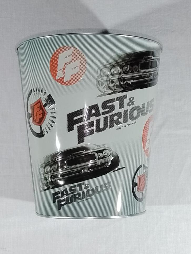 Fast & Furious - Promotie-Popcornemmer - Kinepolis - Zinc Gr, Verzamelen, Film en Tv, Gebruikt, Film, Gebruiksvoorwerp, Ophalen of Verzenden