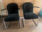 Gispen/ Dutch Originals 413 fauteuil by gebr. van der Stroom, Twee, Zwart, Zo goed als nieuw, Metaal