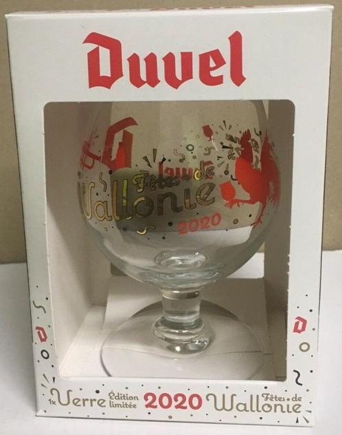 Fêtes wallonnes 2020 en verre Duvel dans une boîte cadeau. N, Collections, Verres & Petits Verres, Neuf, Verre à bière, Enlèvement ou Envoi