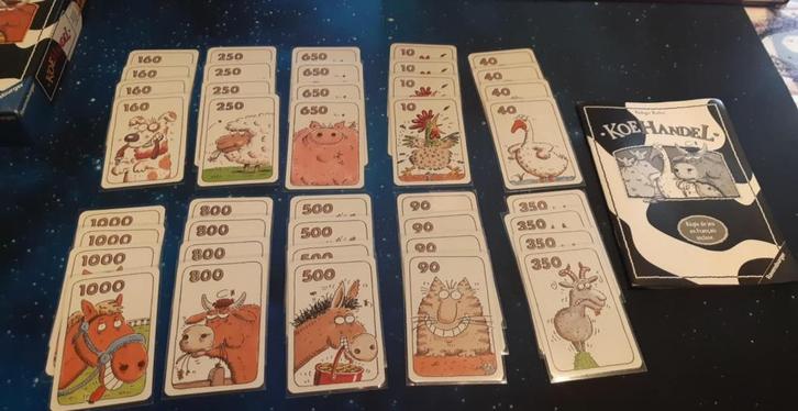 Koehandel 3-5 spelers 60-75min 5€, Hobby en Vrije tijd, Gezelschapsspellen | Kaartspellen, Zo goed als nieuw, Een of twee spelers