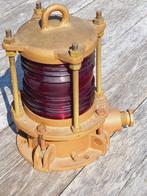 Zeldzaam type scheepslamp met rood glas, Ophalen of Verzenden, Zo goed als nieuw, Motorboot of Zeilboot, Gebruiksvoorwerp