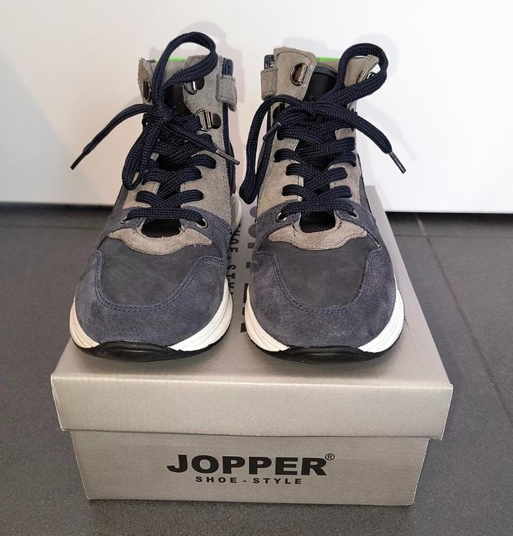Blauwe hoge lederen schoenen Jopper, maat 34 (nieuw), Kinderen en Baby's, Kinderkleding | Schoenen en Sokken, Nieuw, Schoenen