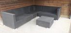 Tuin - Loungeset 294 x 230 x 90 zwart, kussens taupe, Tuin en Terras, Tuinsets en Loungesets, Ophalen, 5 zitplaatsen, Kunststof
