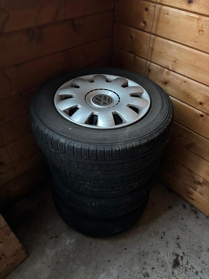 4 Jantes tôles 5x112 15 pouces VW, Auto-onderdelen, Banden en Velgen, Velg(en), 15 inch, 195 mm, Gebruikt, Ophalen