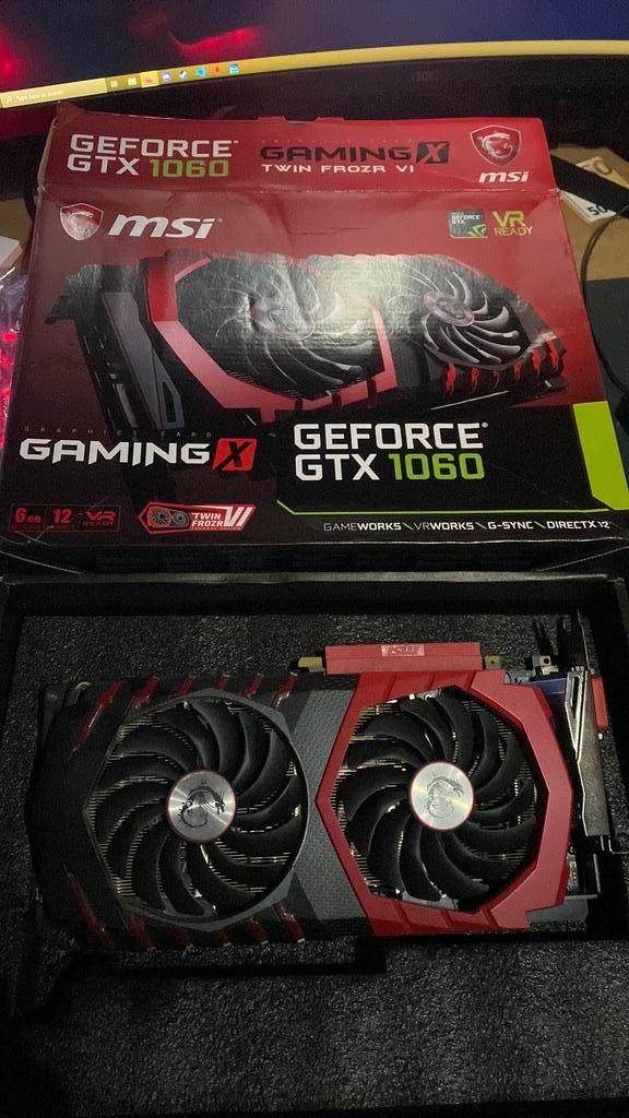 MSI GTX 1060 6GB Gaming X, Informatique & Logiciels, Cartes vidéo, Utilisé, Nvidia, PCI-Express 3.0, GDDR5, HDMI, DisplayPort