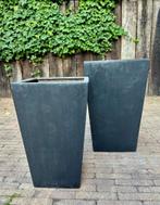 2 moderne zwarte plantenbakken voor binnen/buiten, Ophalen, Zo goed als nieuw, Binnen