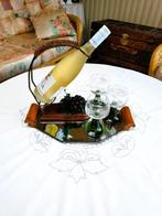 Decoratief wijnfleshouder, glazen uniek centerpiece., Antiek en Kunst, Ophalen of Verzenden