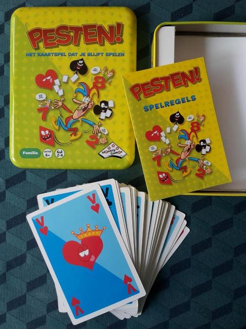 Nieuw spel Pesten, 2-4 spelers, 6+, + 1 gratis promo, Hobby en Vrije tijd, Gezelschapsspellen | Kaartspellen, Nieuw, Ophalen of Verzenden