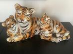 VINTAGE TIJGER BEELD MET WELPEN ITALIË BASSANO ceramisch., Antiek en Kunst, Antiek | Porselein, Ophalen