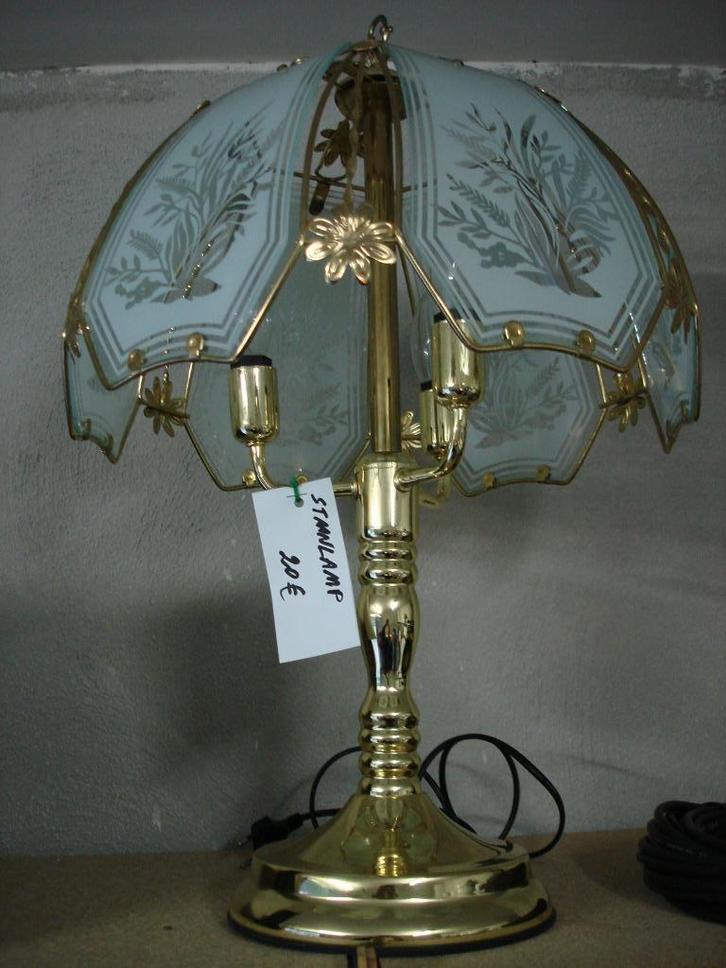 Tafellamp met aanraaksensor : zwak, middel, vol licht of uit, Huis en Inrichting, Lampen | Tafellampen, Gebruikt, Minder dan 50 cm