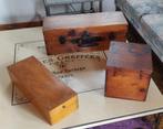 Magnifiques boîtes et coffrets anciens en bois (en lot ou sé, Enlèvement ou Envoi