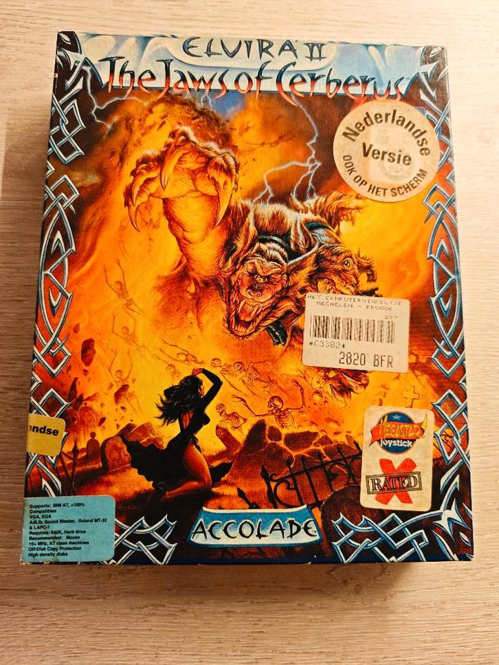 Elvira II: De kaken van Cerberus (1991) PC Big Box NL, Games en Spelcomputers, Games | Pc, Gebruikt, Role Playing Game (Rpg), 1 speler