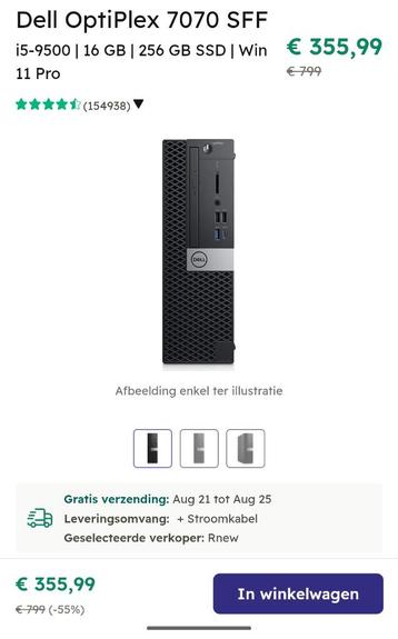 Dell optiplex 7070 Intel I5 9th gen beschikbaar voor biedingen