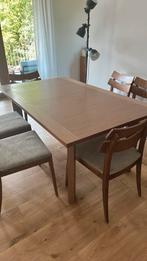 Dining table and 6 chairs for free, Huis en Inrichting, Tafels | Eettafels, Ophalen, Gebruikt, 50 tot 100 cm, Vijf personen of meer