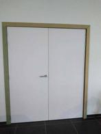 Dubbele houten deur, Doe-het-zelf en Bouw, Deuren en Vliegenramen, Ophalen, 120 cm of meer, Binnendeur, Zo goed als nieuw