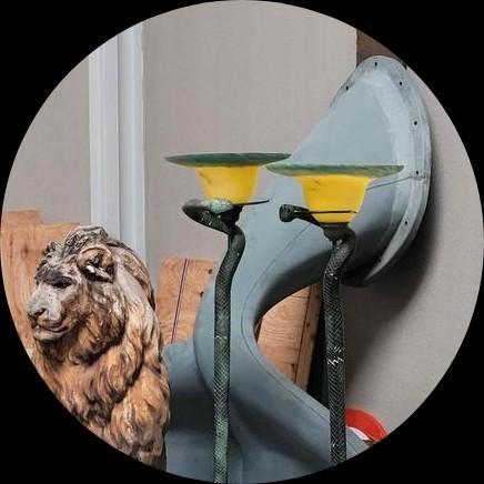 Artdeco Slangenlampen 2x, Huis en Inrichting, Lampen | Overige, Ophalen