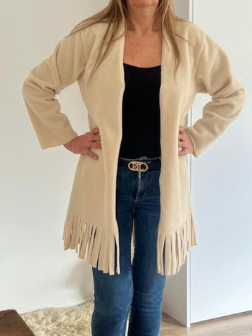 nouveau gilet beige Ibiza taille unique à franges