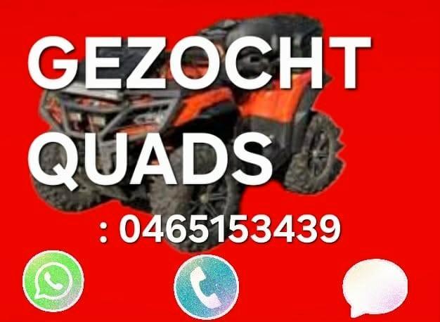 Gezocht quads, Motos, Quads & Trikes, Enlèvement ou Envoi