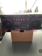 Stereo radio met casettenspeler 4 speaker 20w + 157 casettes, Ophalen, Gebruikt, Radio