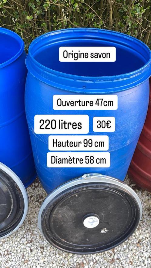 Vat wasblik plastic vat 60l 120l 220l 240l 260l, Tuin en Terras, Regentonnen, Zo goed als nieuw, Kunststof, 150 liter of meer