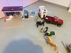 Schleich paarden, trailer, stal, wasplaats, haarsalon, Ophalen, Zo goed als nieuw