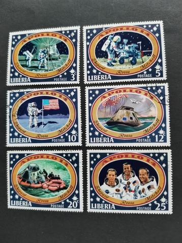 Liberia 1971 - voyage dans l'espace - Apollo 14, Timbres & Monnaies, Enlèvement ou Envoi, Autres pays, Affranchi