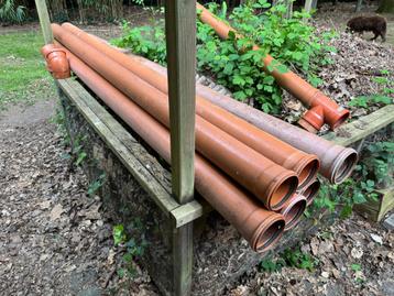 6 x PVC Afvoeruis met manchet - roodbruin - 3 meter - 125 mm, 80 mm ou plus, 2 à 4 mètres, PVC, Enlèvement