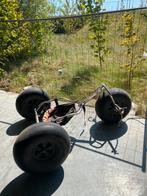 Kite buggy Peter Lynn met 2 kites, kitebar en harnas, Enlèvement, Utilisé