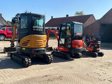 Minigravers te huur 1T ,3Tkubota,case  beschikbaar voor biedingen