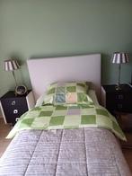 BOXSPRING 1pers met 2 nachttafels, Huis en Inrichting, Slaapkamer | Boxsprings, Ophalen, Gebruikt, Crème