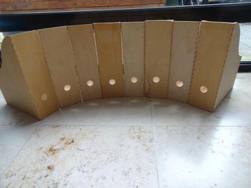 Ikea KNUFF  houten lectuurbak set van 8 stuks 