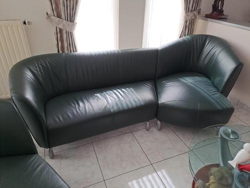 Zetel leder design 3-zit + 1-zit Leolux Chaise-longue, Huis en Inrichting, Zetels | Zetels en Chaises Longues, Gebruikt, Vierpersoons of meer
