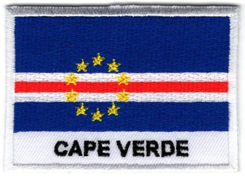 Kaapverdië stoffen opstrijk patch embleem, Diversen, Vlaggen en Wimpels, Nieuw, Verzenden