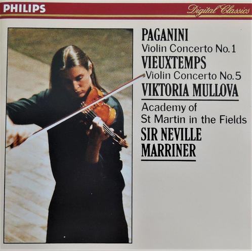 Paganini 1/Vieuxtemps 5 - Vioolconcerten - Mullova/Marriner, Cd's en Dvd's, Cd's | Klassiek, Zo goed als nieuw, Orkest of Ballet