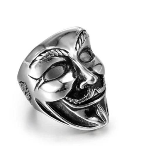 Anonymous ring rvs edelstaal, Handtassen en Accessoires, Ringen, Nieuw, Dame of Heer, Zilver, IJzer of Staal, Verzenden