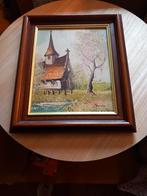 Schilderij met kerkje op, Ophalen