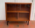 Vintage teakhouten vitrinekast, Huis en Inrichting, Ophalen, Gebruikt, Teakhout