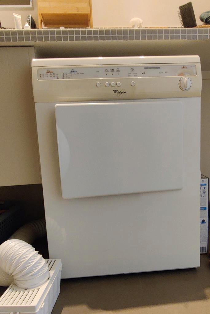 Droogkast Whirlpool, Elektronische apparatuur, Droogkasten, Gebruikt, Luchtafvoer, Voorlader, Ophalen