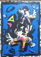 RIK VERMEERSCH / PERSONAGES / KLEURLITHO / 46x36cm / KADER, Ophalen of Verzenden