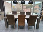Ruime eetkamertafel, optie incl stoelen, Huis en Inrichting, Ophalen, Gebruikt, 200 cm of meer, 50 tot 100 cm